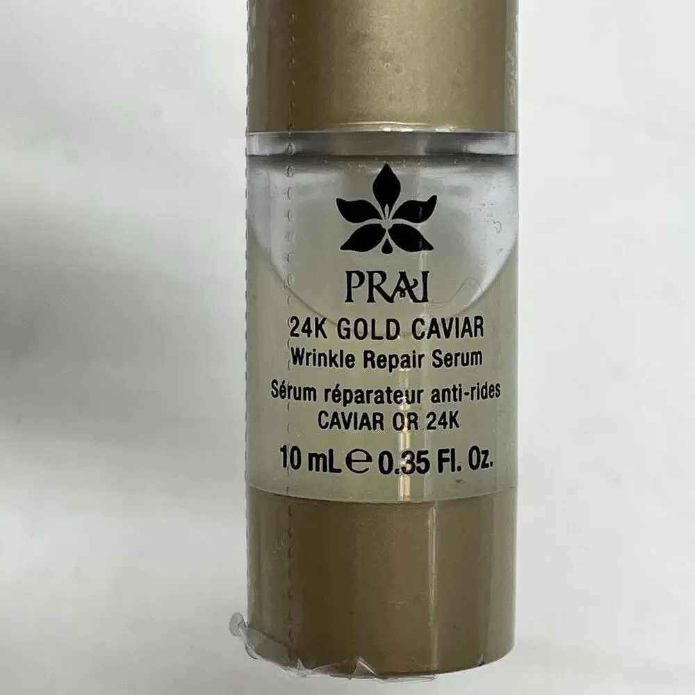 PRAI 24K Gold Caviar Wrinkle Repair Anti-Aging Serum 0.35 fl. oz 10mL NEW SEALED